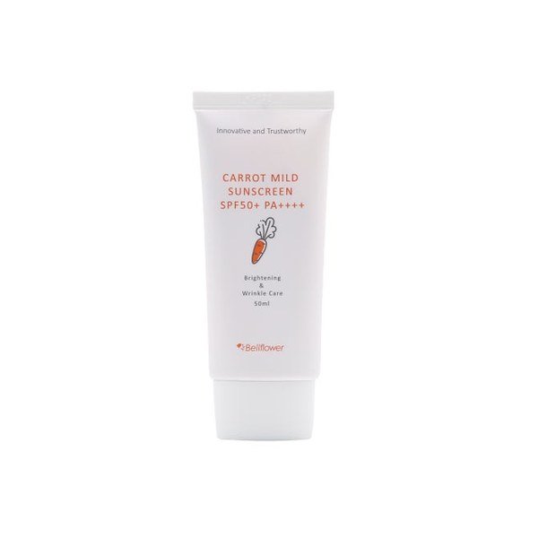 Bellflower Carrot Mild Sunscreen SPF50+/PA++++ 50ml - Kbazar - Korean Cosmetics Store