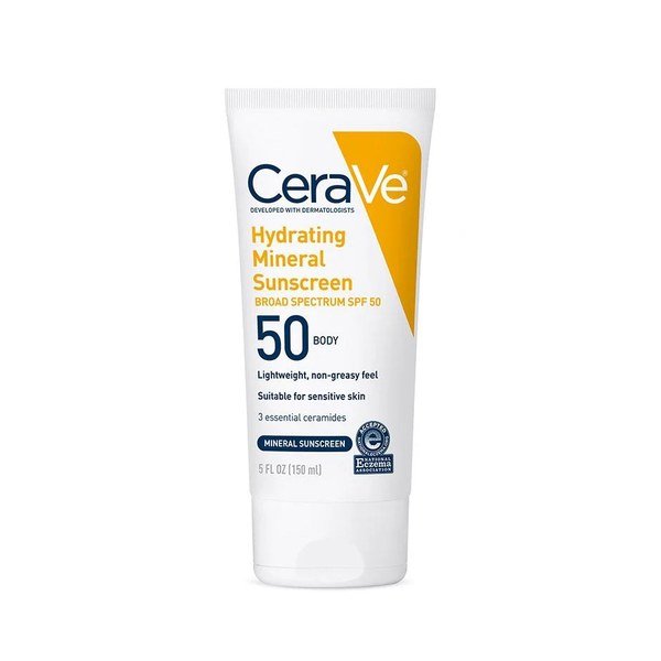 CeraVe Hydrating Mineral Body Sunscreen Broad Spectrum SPF 50 150ml - Kbazar - Korean Cosmetics Store