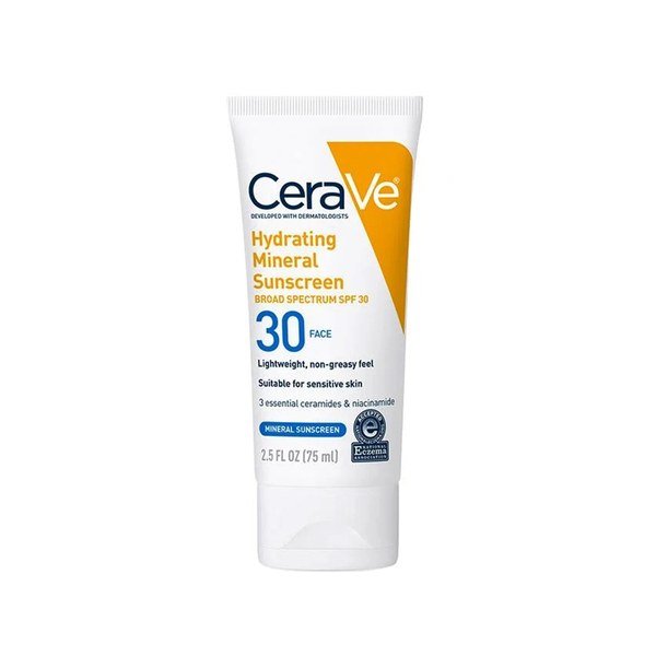 CeraVe Hydrating Mineral Sunscreen Broad Spectrum SPF 30 (75ml) - Kbazar - Korean Cosmetics Store