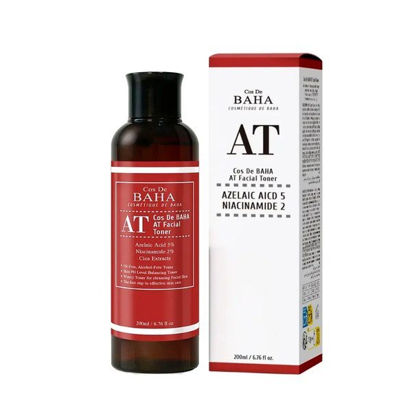 Cos De BAHA Azelaic Acid 5%, Niacinamide 2% Facial Toner AT 200ml - Kbazar - Korean Cosmetics Store