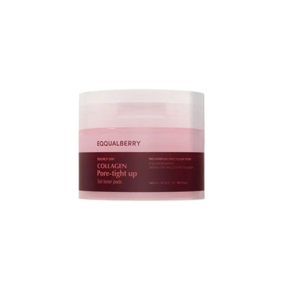 EQQUALBERRY Collagen Pore-Tight Up Gel Toner Pads 60Pads - Kbazar - Korean Cosmetics Store
