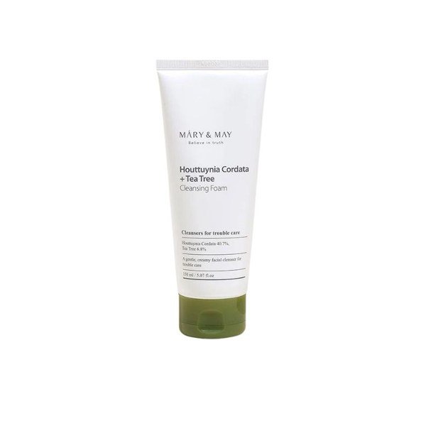 Mary&May Houttuynia Cordata + Tea Tree Cleansing Foam 150ml - Kbazar - Korean Cosmetics Store