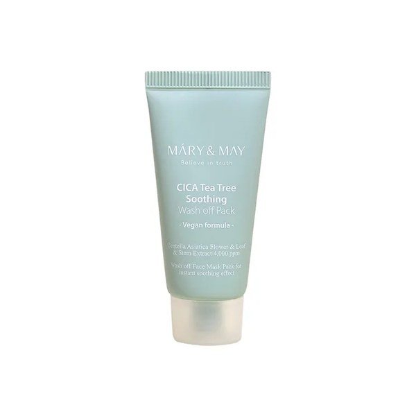 Mary&May Vegan CICA TeaTree Soothing Wash off Pack 30g - Kbazar - Korean Cosmetics Store