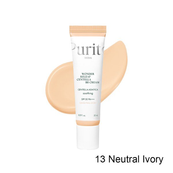 Purito Wonder Releaf Centella BB Cream SPF30 PA+++ (13 Neutral Ivory) 30ml - Kbazar - Korean Cosmetics Store