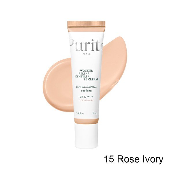 Purito Wonder Releaf Centella BB Cream SPF30 PA+++ (15 Rose Ivory) 30ml - Kbazar - Korean Cosmetics Store