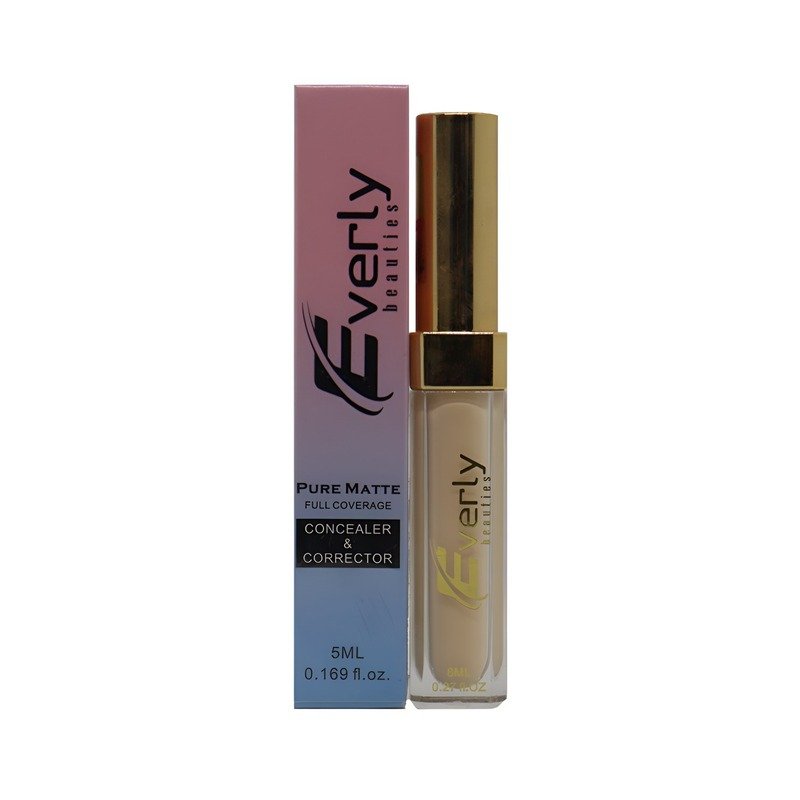 Everly Beauties Pure Matte Full Coverage Concealer & Corrector (Ivory) - Kbazar - Korean Cosmetics Store
