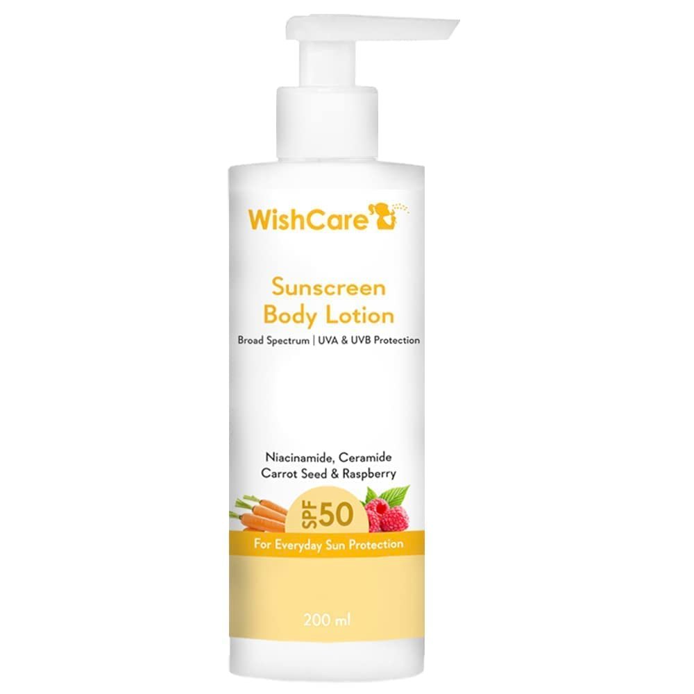 Wishcare SPF50 Sunscreen Body Lotion Broad Spectrum 200ml - Kbazar Korean Cosmetics Store