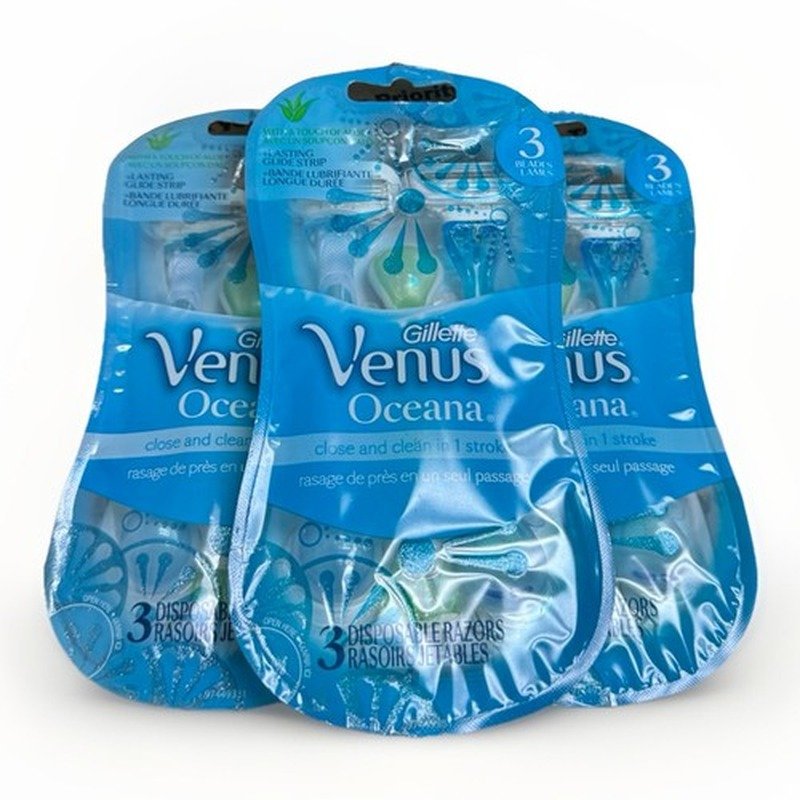 Gillette Venus Oceana Women’s Disposable Razors (3s) - Kbazar - Korean Cosmetics Store