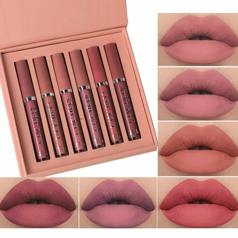 HANDAIYAN Non-Sticky Matte Finish Liquid Lipstick 12pcs Set - Kbazar - Korean Cosmetics Store