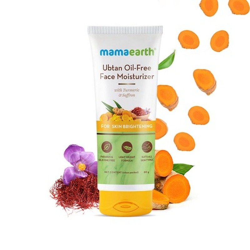Mamaearth Ubtan Oil-Free Face Moisturizer with Turmeric & Saffron 80 ml - Kbazar - Korean Cosmetics Store
