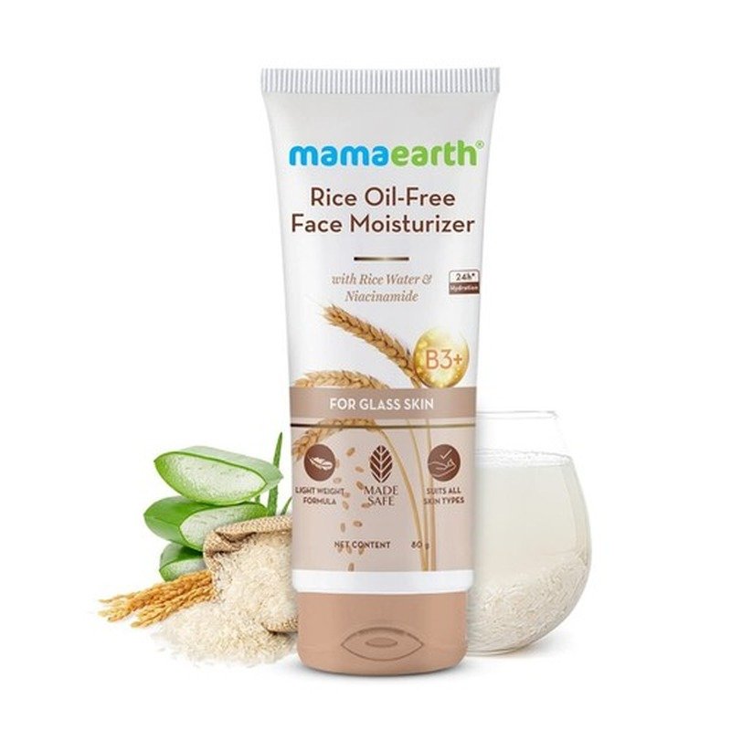 Mamaearth Rice Oil-Free Face Moisturizer 80g - Kbazar - Korean Cosmetics Store