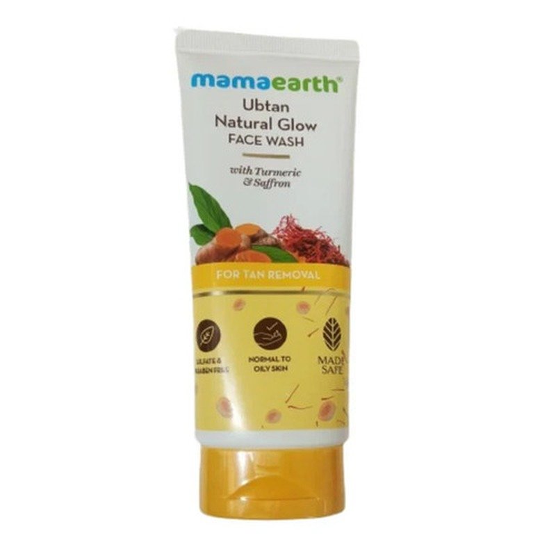 Mamaearth Ubtan Natural Glow Face Wash 100ml - Kbazar - Korean Cosmetics Store