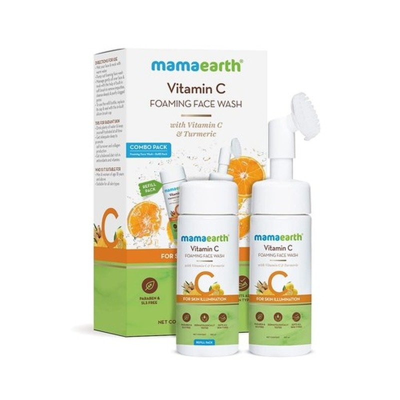 Mamaearth Vitamin C Foaming Facewash 150ml - Kbazar - Korean Cosmetics Store