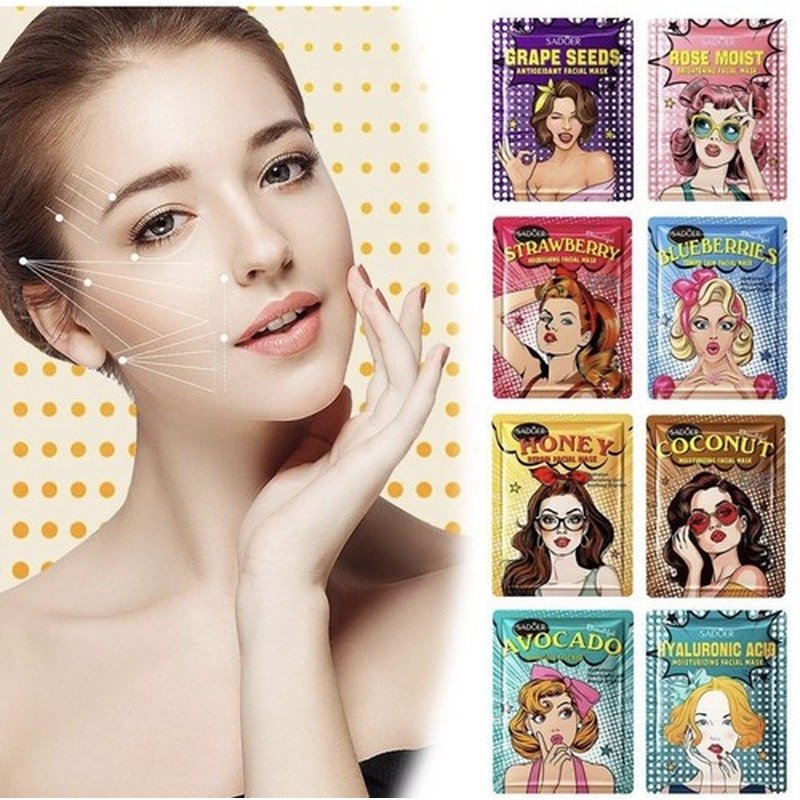 SADOER Honey Moistening Beauty Mask 25g - Kbazar - Korean Cosmetics Store