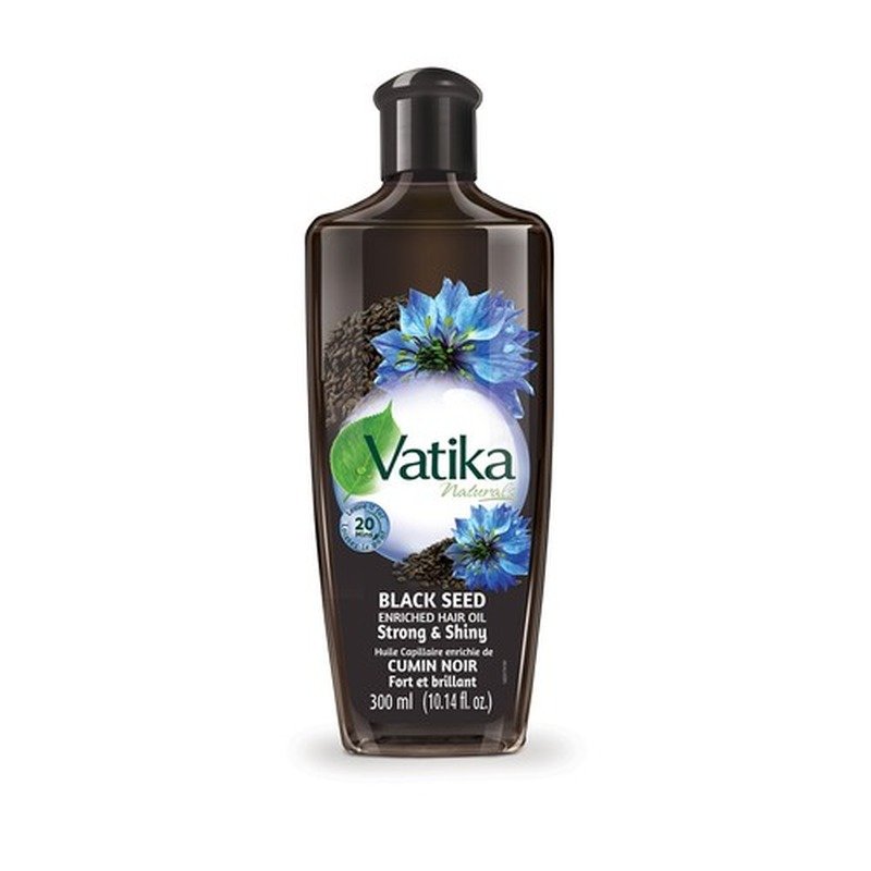 Vatika Naturals Black Seed Enriched Hair Oil Strong & Shiny 300 ml - Kbazar Korean Cosmetics Store