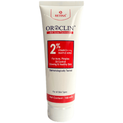 Retina Oroclin Anti Acne Facewash 100ml face cleanser or face wash price in Bangladesh at Kbazar