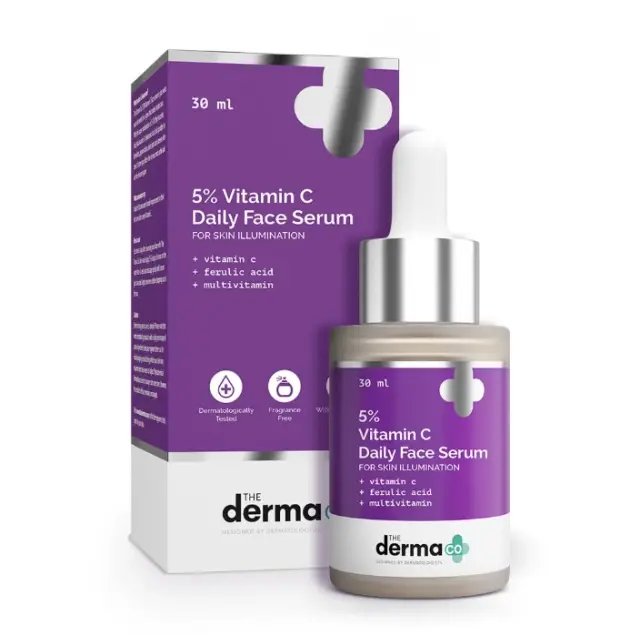 The Derma Co 5% Vitamin C Daily Face Serum 30ml serum, ampoule or essence price in Bangladesh at Kbazar