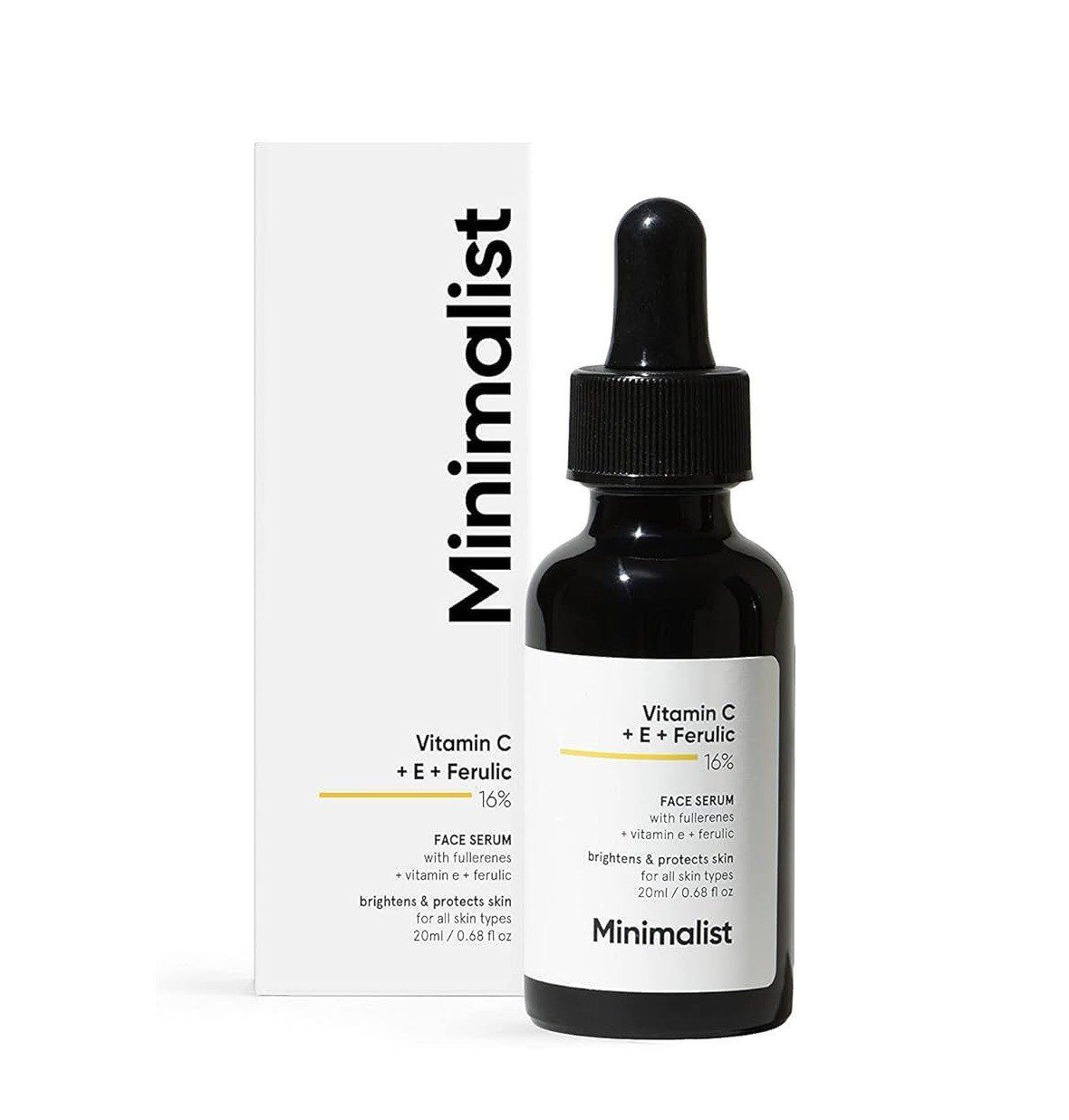 Minimalist Vitamin C + E + Ferulic 16% Face Serum 20ml - Kbazar - Korean Cosmetics Store