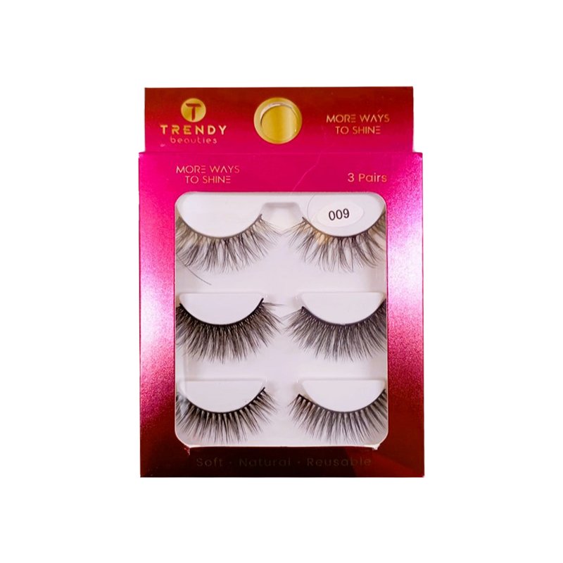 Trendy Beauties Fales Eyelashes 3pairs - 009 - Kbazar Korean Cosmetics Store