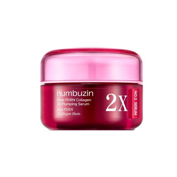 Numbuzin No. 2 Rose PDRN Collagen 2X Plumping Serum 30ml - Kbazar Korean Cosmetics Store